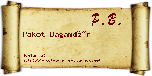 Pakot Bagamér névjegykártya